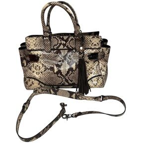 RAFE NEW YORK Leather Snakeskin Hobo Satchel Crossbody HandBag Lined Boho Office